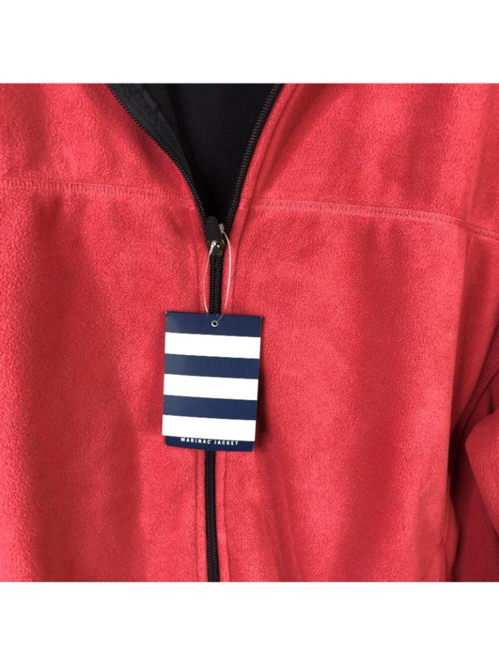Lands' End Jacket Womens 1X Red Fleece Marinac WindCheck Zip Water Resistant - Picture 12 of 16